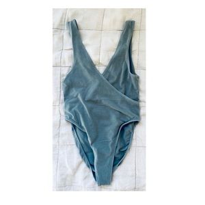 SLEEVELESS WRAP FRONT BODYSUIT